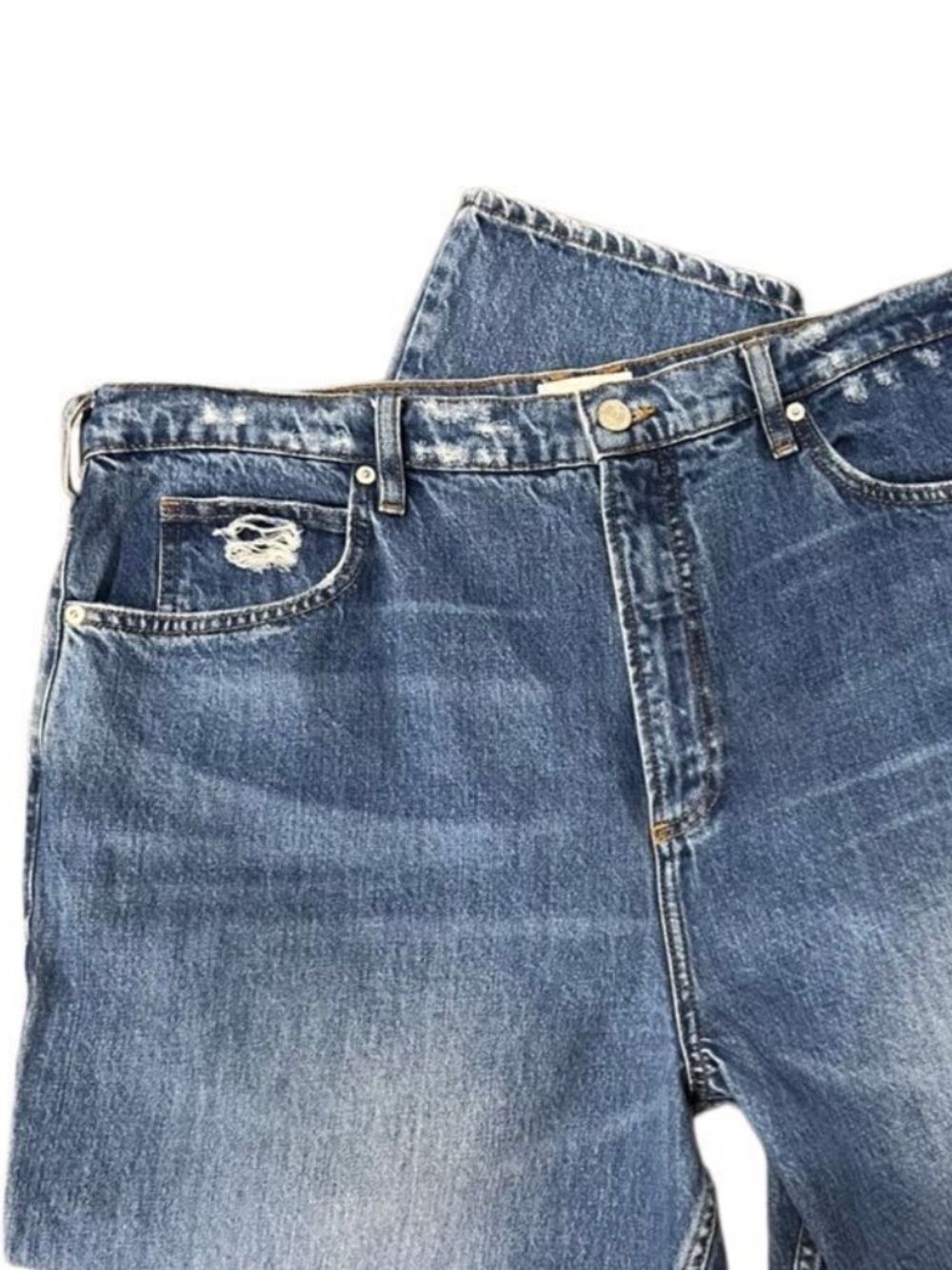 Frame high rise cropped mom jeans tapered leg Size 34